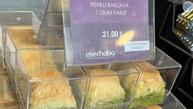 Bir dilim baklava 21 liradan satışa çıktı! Bayram için baklava alacak mısınız?