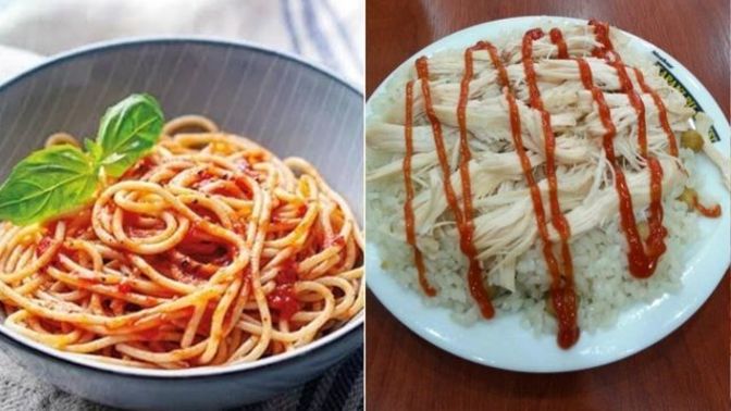 Ketçaplı makarna mı yoksa ketçaplı pilav mı?