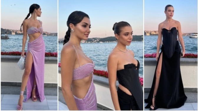 Eda Ece'nin düğününde güzeller güzeli iki kardeş! Hande Erçel ve Gamze Erçel'in elbise tercihlerini nasıl buldunuz?