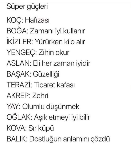 Senin burcuna göre süper gücün nedir?