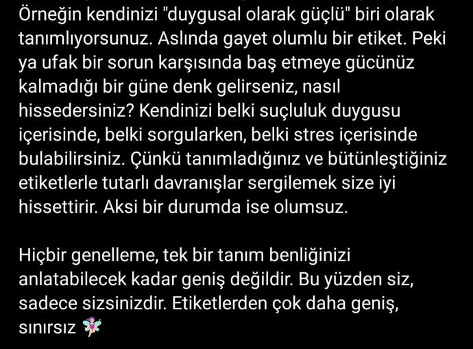 Size biçilen etiketlere karşı kendi benliğinizi ayırt edebiliyor musunuz?