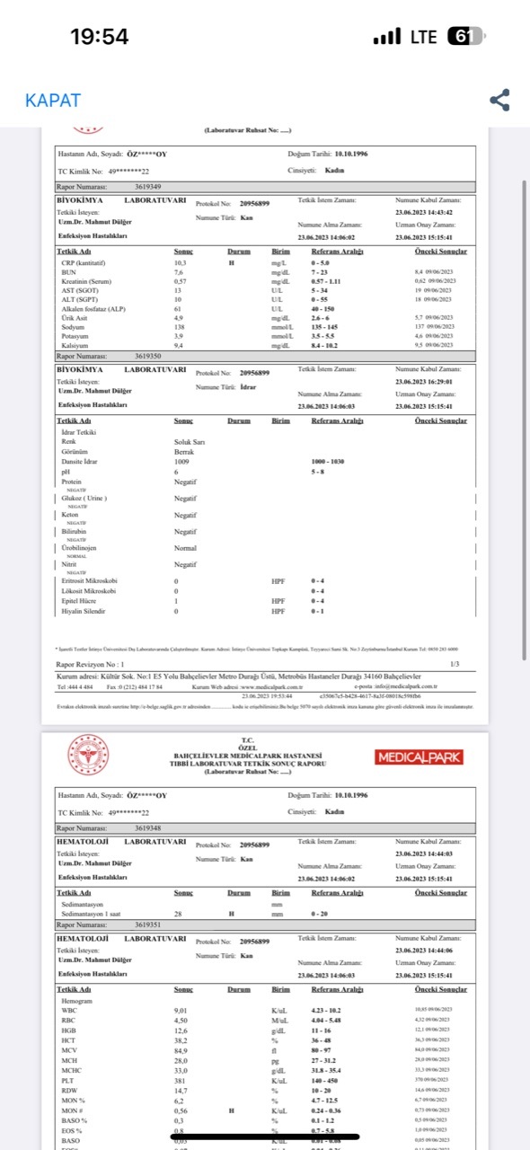 Kim tahlilime bakar sonuölar nasıl hastane çalışanıyım hastane yaptı tedbir amaçlı?