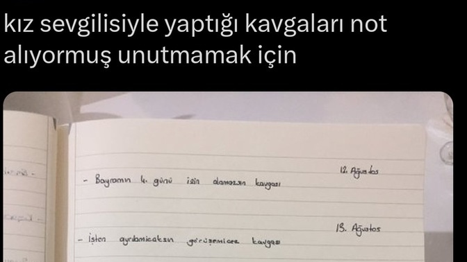 Kavga etmek sevgi gosteriminin en uç noktasidir diyebilirmiyiz, Bi tek bana mi komik geldi?