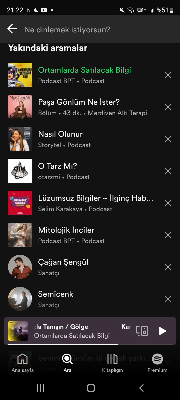 En sonki Spotify arama listeniz nasıl?