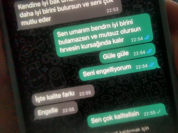 1 buçuk ay geçmiş. Sizce böyle biri pişman olmaz mı artık?