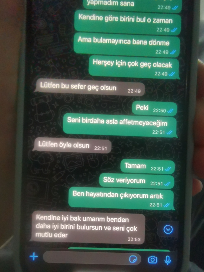 1 buçuk ay geçmiş. Sizce böyle biri pişman olmaz mı artık?