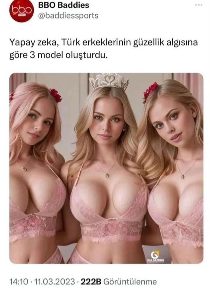 Türk erkeklerinin güzellik algısına çok iyi uymuş bence sizce?