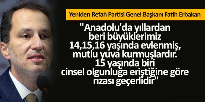 15 yaşında çocukların evlenmesini savunuyor siyasal islamcılar