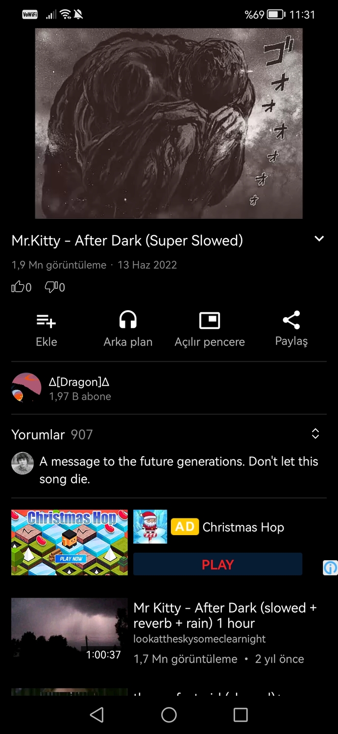 Şu an modunuz olan müzik ne?