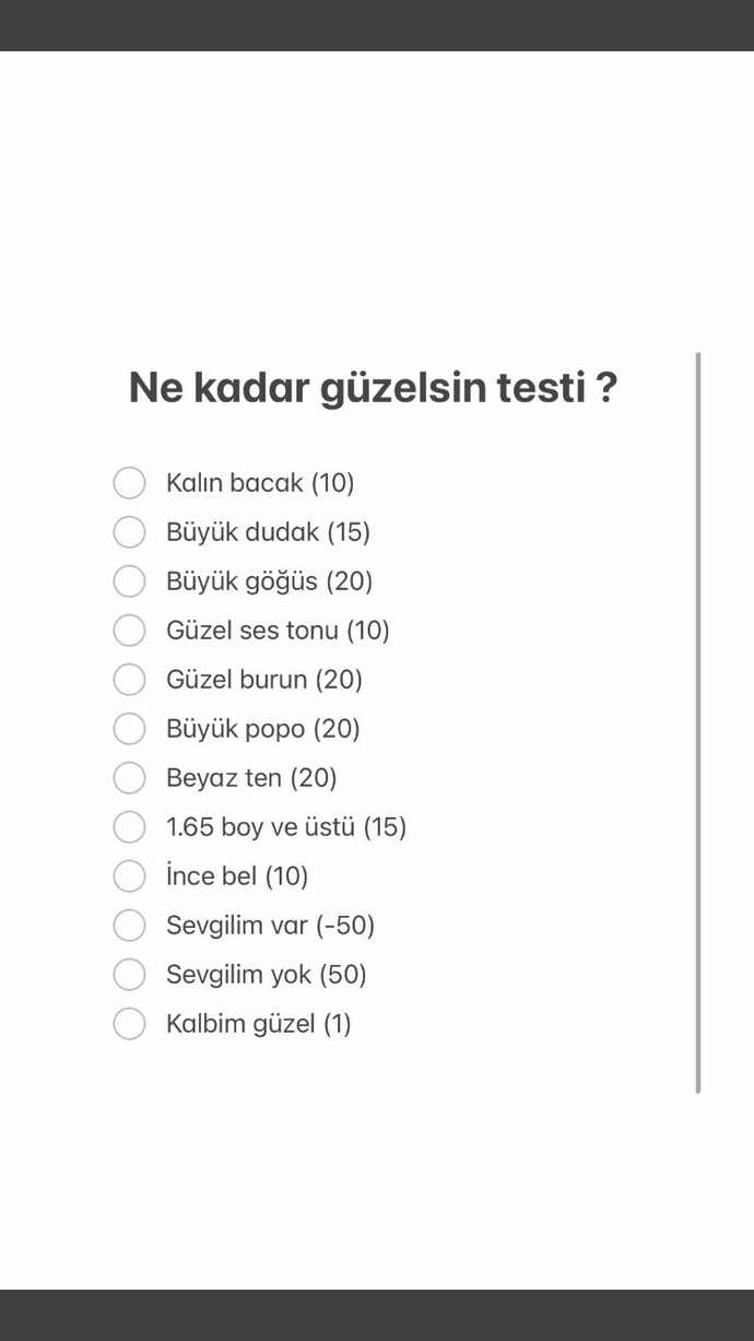 Test yapıyoruz , ne kadar güzelsin?