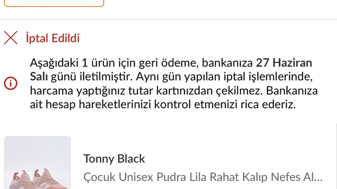 Arkadaşlar trendyoldan aynı gün sipariş iptali yapan var mı?