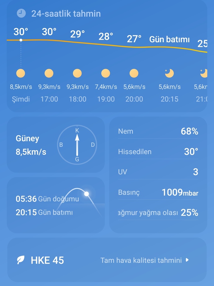 Sizin oralar da hava kaç derece 🙄?