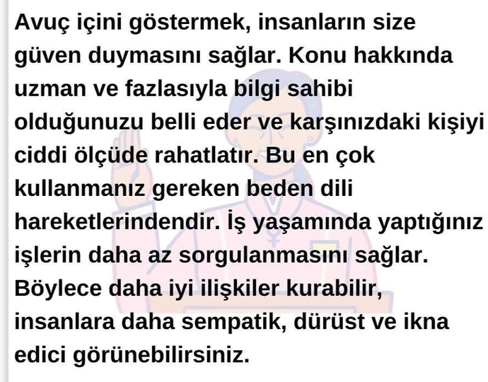 Konuşurken avuç içlerinizi gösterir misiniz? Beden dilinize dikkat ediyor musunuz?