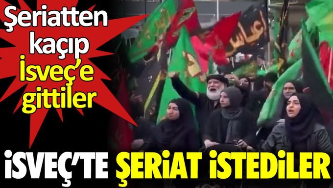 İsveçin Malmö kentinde şeriatten kaçanlar şeriat isteriz eylemi yaptı düşünceleriniz?