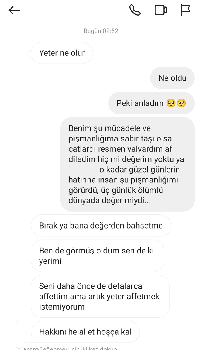 Barışmak için af diledim, affetmedi. Ben gurursuz muyum?