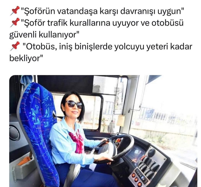 İzmirdeki ankette kadın otobüs şoförlerinin daha fazla güven verdiği sonucu çıktı. Buna katılıyor musun?