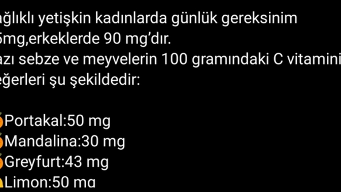 C vitamini takviyesi alıyor musunuz? Günlük ne kadar C vitamini tüketeceğinizi biliyor musunuz?