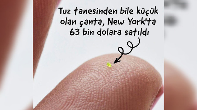 Tuz tanesinden bile küçük olan çanta, New York'ta 63 bin dolara satıldı! Çok paranız olsa en gereksiz nereye harcama yapardınız?