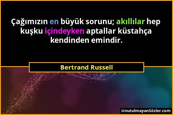Size göre çağımızın en büyük sorunu nedir?