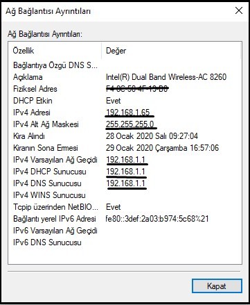 Wifi şifresini değiştirmek istiyorum ama 193.168.1.1 açılmıyor. yardım eder misiniz?