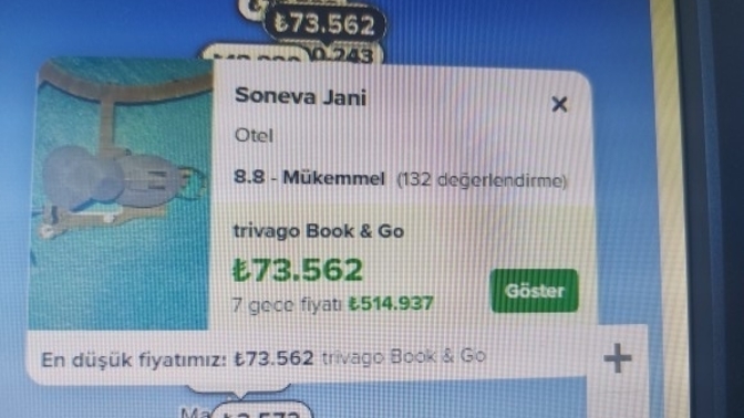 Sevdiğiniz otele gecelik en fazla ne kadar verirsiniz?