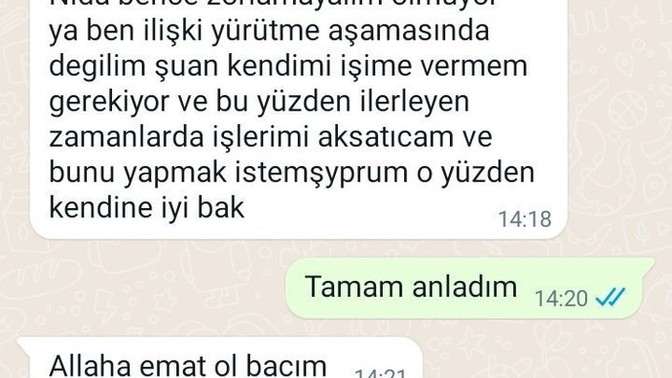 Ayrılırken bacım diyen adam ne demek istemiş?