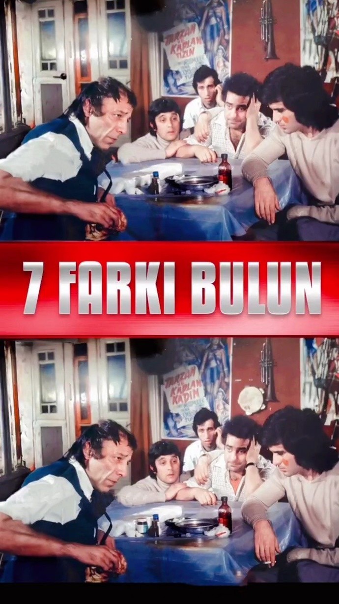 Yeşilçam görselindeki 7 farkı bulabilir misin?