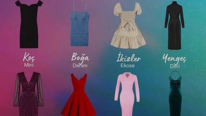 Kızlar burcunuza göre elbiselerinizi buldum.😅 Sizin burcunuzun elbisesi hangisi🤩?
