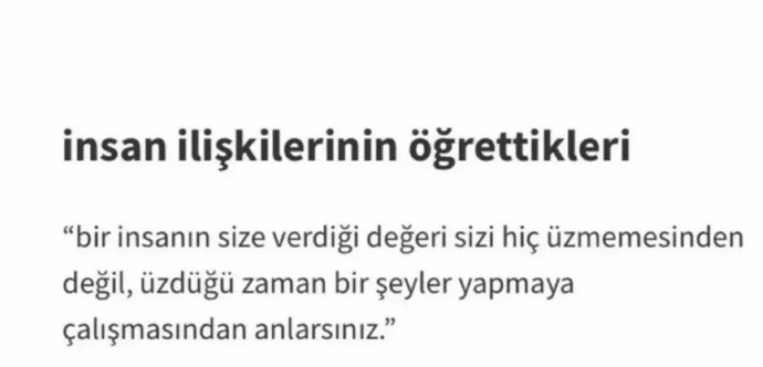 İnsanlarla olan ilişkilerin sana ne öğretti?