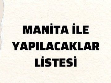 Manita ile yapılacaklar listesi? Favori aktiviteni yaz?