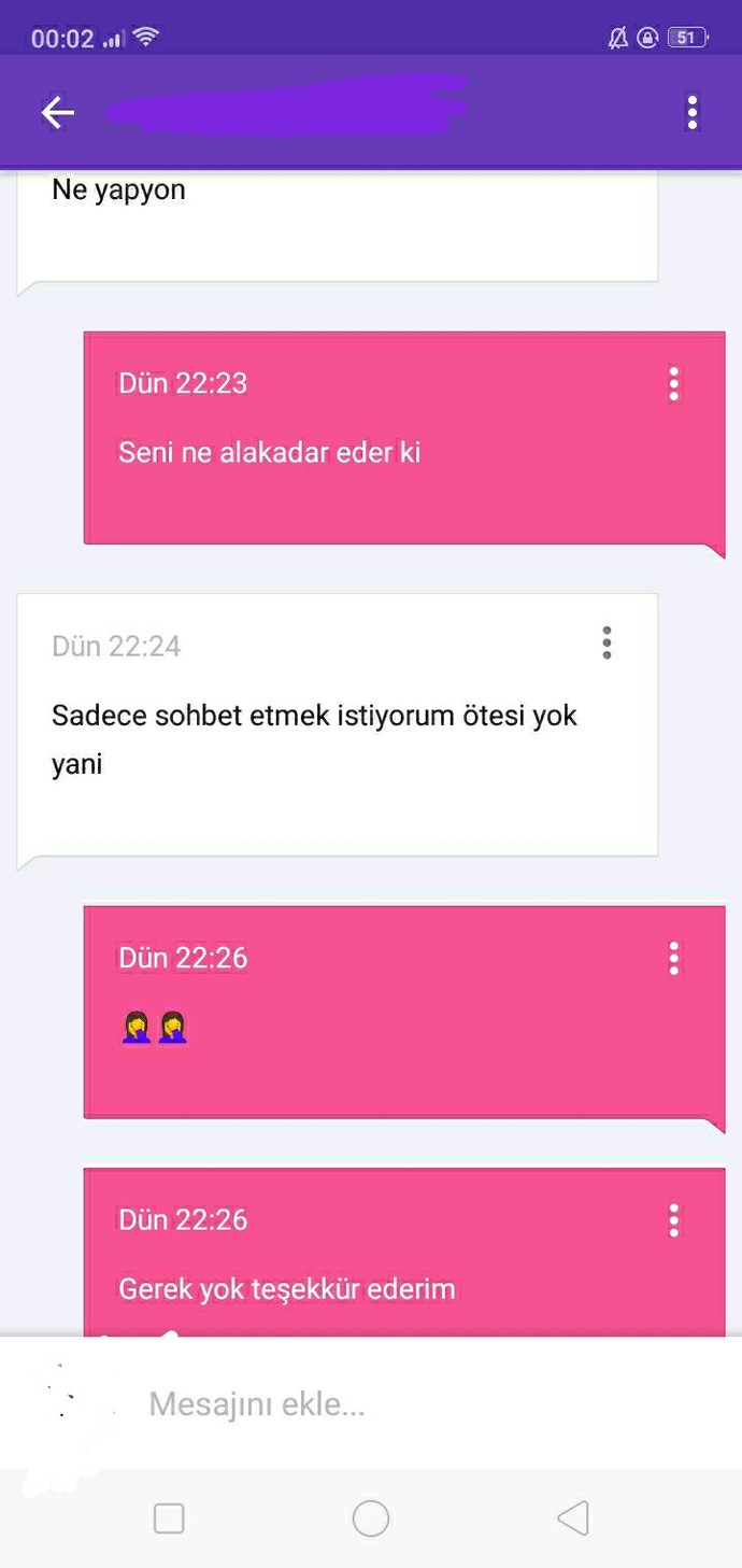 Erkeklere diyorum şans vermeyince neden konuşmuyosun demeyin, sebepler bunlar. Ne diyorsunuz?