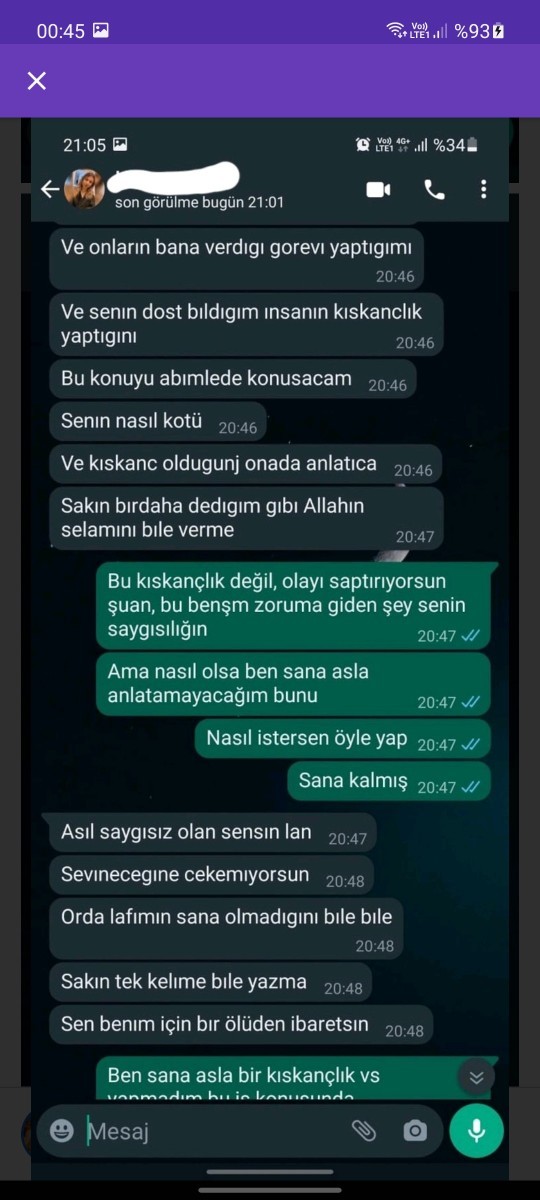 Sizce haksız mıyım, kibirli mi davranıyorum? Konu biraz uzun kusura bakmayın🙏?