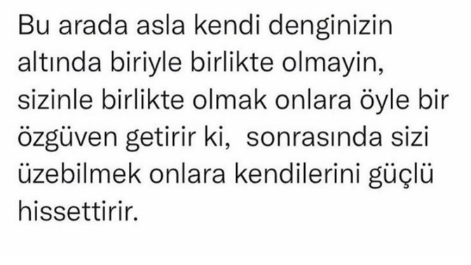 Denginiz olmayan biriyle birlikte oldunuz mu hiç?