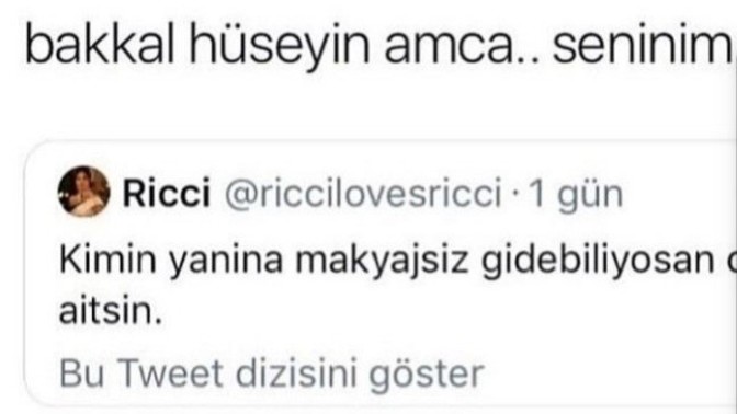Kim yanına makyajsız gidiyorsan ona aitsin. Kimin yanına makyajsız gidiyorsun?