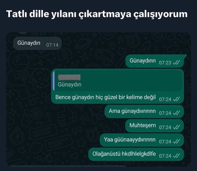 Tatlı dilli misindir?