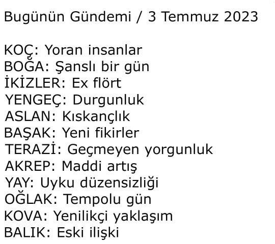 Burcunuza göre bugün gündeminiz nasıl?