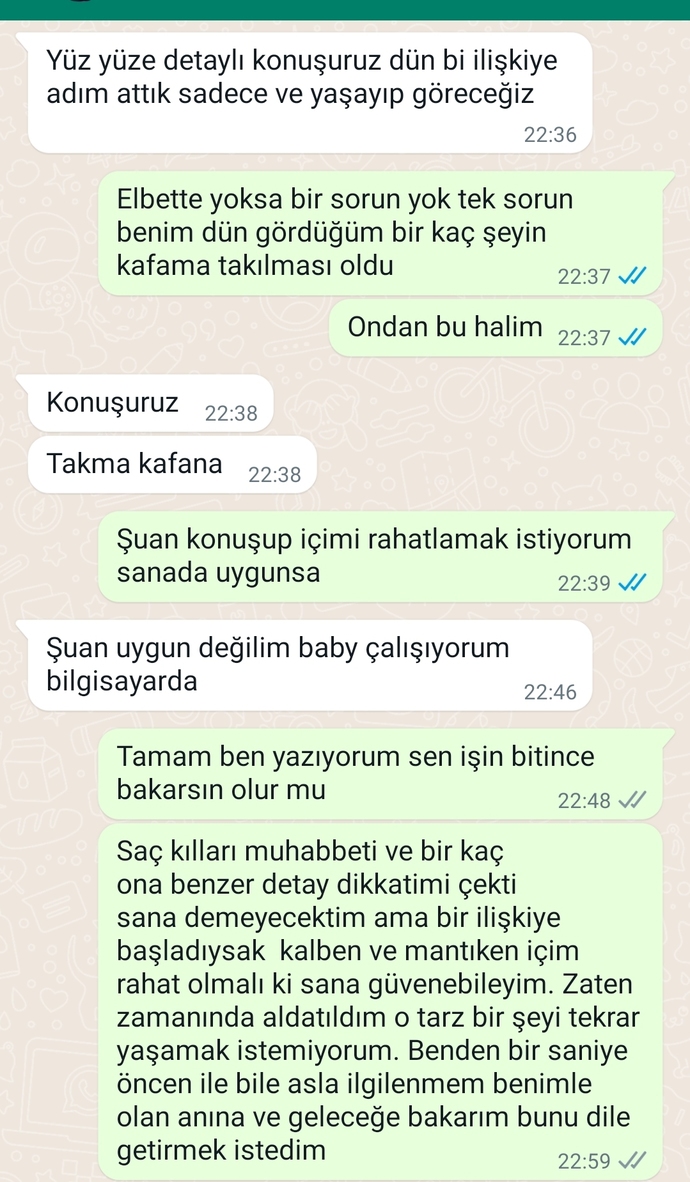 1 aylık flört sonucu 3 günlük sevgiliyiz ve mesajlaşmamız bu şekilde ne yapmam lazım sizce?