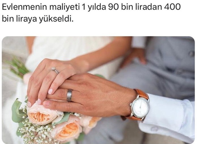 Evlenmenin maliyeti 1 yılda 90 bin liradan 400 bin liraya yükseldi! Düğünden mi yoksa balayından mı feragat edilmeli?