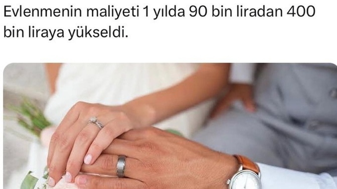 Evlenmenin maliyeti 1 yılda 90 bin liradan 400 bin liraya yükseldi! Düğünden mi yoksa balayından mı feragat edilmeli?