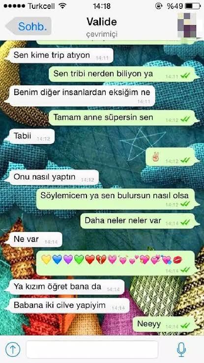 Anneniz en son size ne mesaj attı?