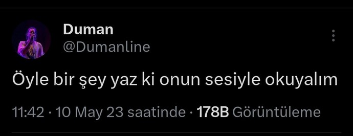 Sahibinin sesiyle okuyabileceğimiz herhangi bir şey yazabilir misiniz?