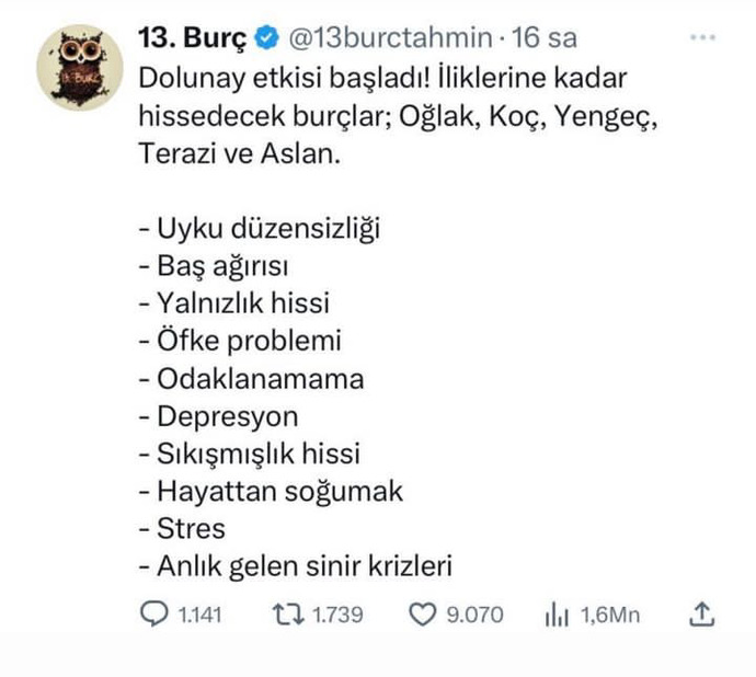 Dolunayın hangi etkisini üzerinizde hissediyorsunuz?