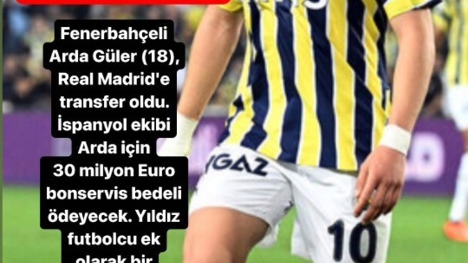 Arda Güler Real Madrid'e transfer oldu, ne düşünüyorsunuz?