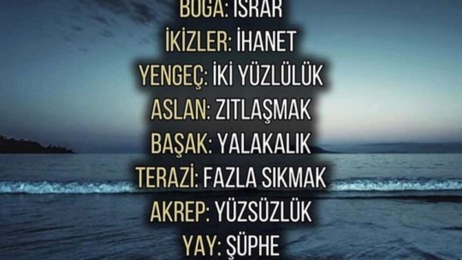 Senin burcuna ne yapılmamasını istersin?