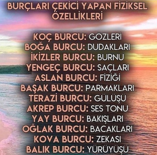 Seni çekici yapan fiziksel özelliğin nedir?