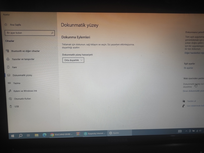 Bilgisayarımın touch pad ksmıı çok düzensiz hareket ediyor. Devre dışı bırakmak istiyorum ama bırakamdım. Acil yardımmm?
