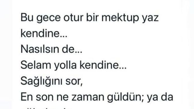 Kendine bir mektup yazmaya ne dersin?