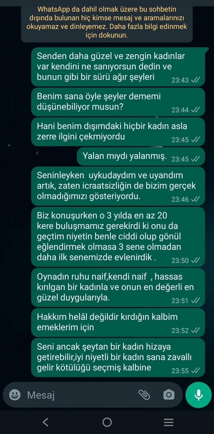 Beni terk eden sevgilime yazdığım mesajlar nasıl arkadaşlar?