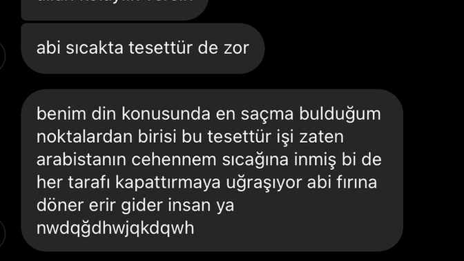Ateist arkadaşım tesettürüm hakkında böyle yazdı. Cevap vermeli miyim?