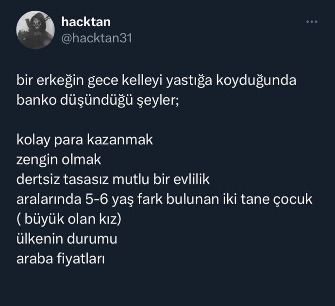 Erkekler geceleri ne düşünür?